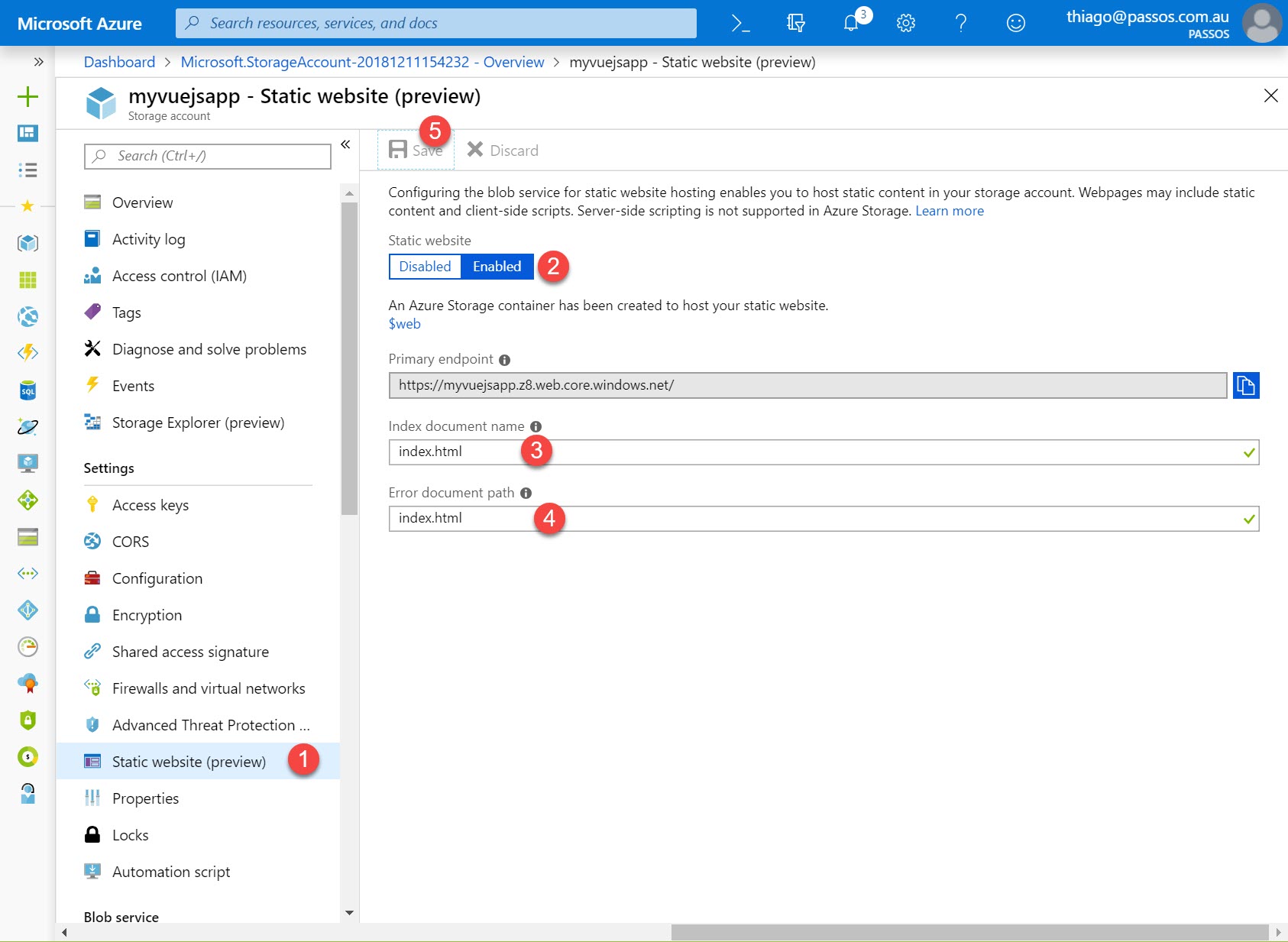 Deploying Vue.js to Azure Static Website